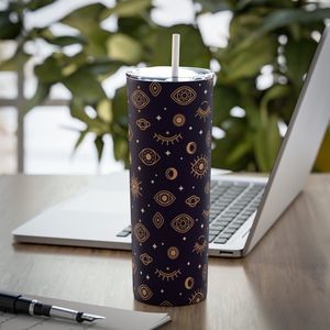 Evil Eye 20oz Steel Tumbler With Lid & Straw